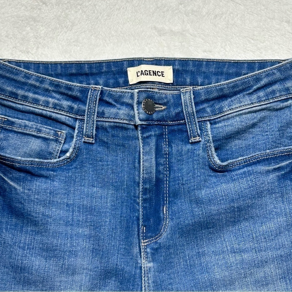 L’agence Jeans Womens 25 Marguerite High Rise Skinny Jeans Medium Wash New - Picture 13 of 15